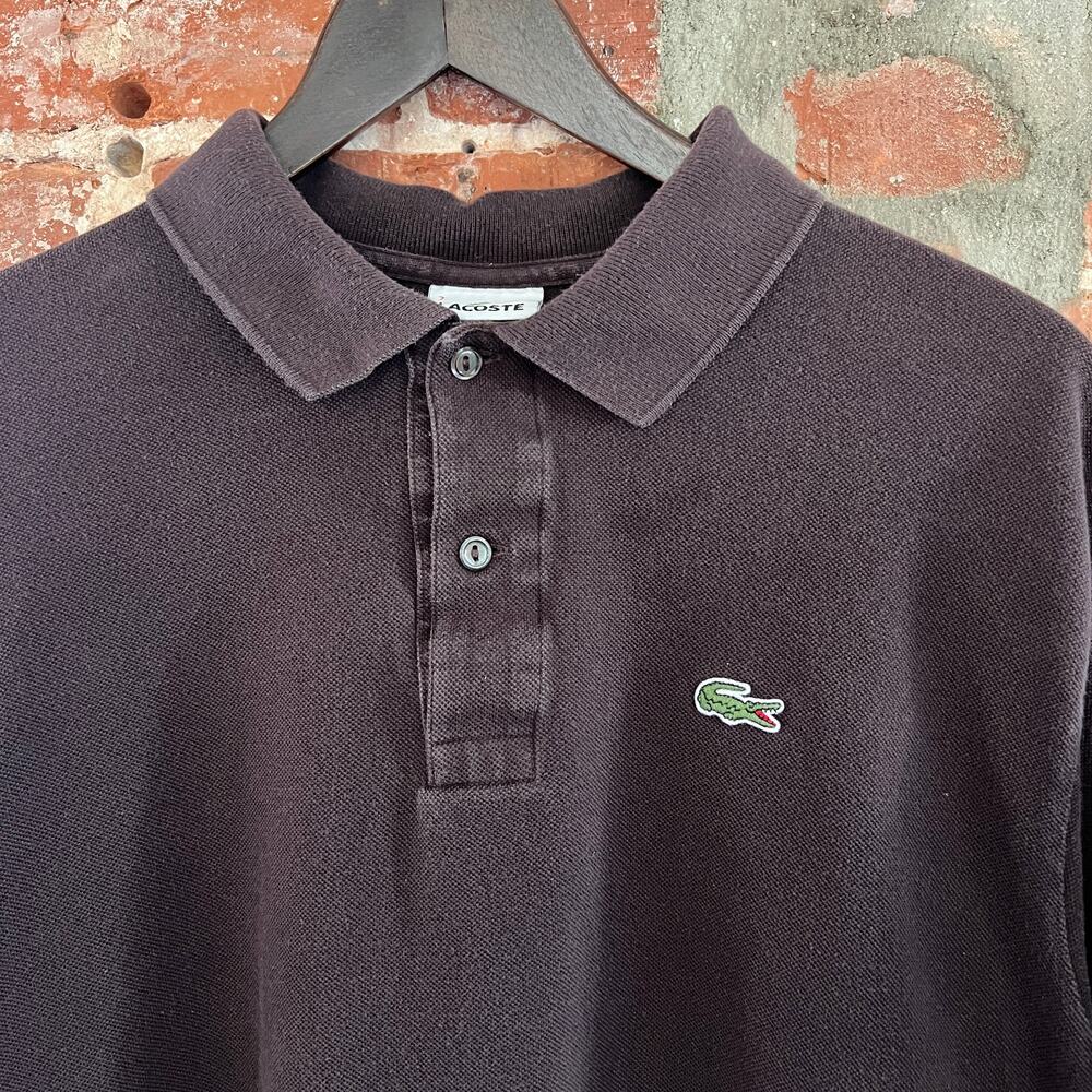 Lacoste Men's Brown Polo Shirt. XL Size 7 21.5x27